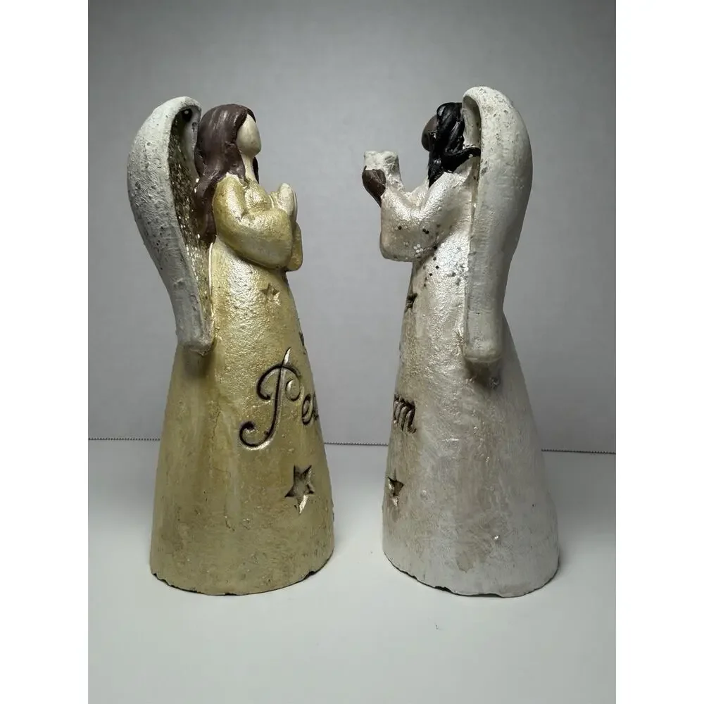 Two Piece Two Color Vintage “Peace & Dream” Angel Set
